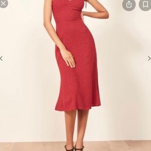 Reformation  Nectar MIDI Polka Dot Dress Size 6
